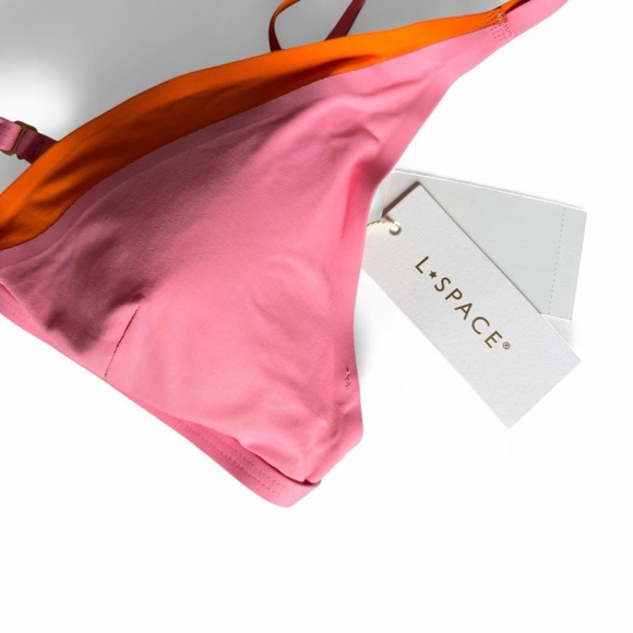 L*Space NWT Finneas Bikini Top Guava Large - Picture 4 of 6
